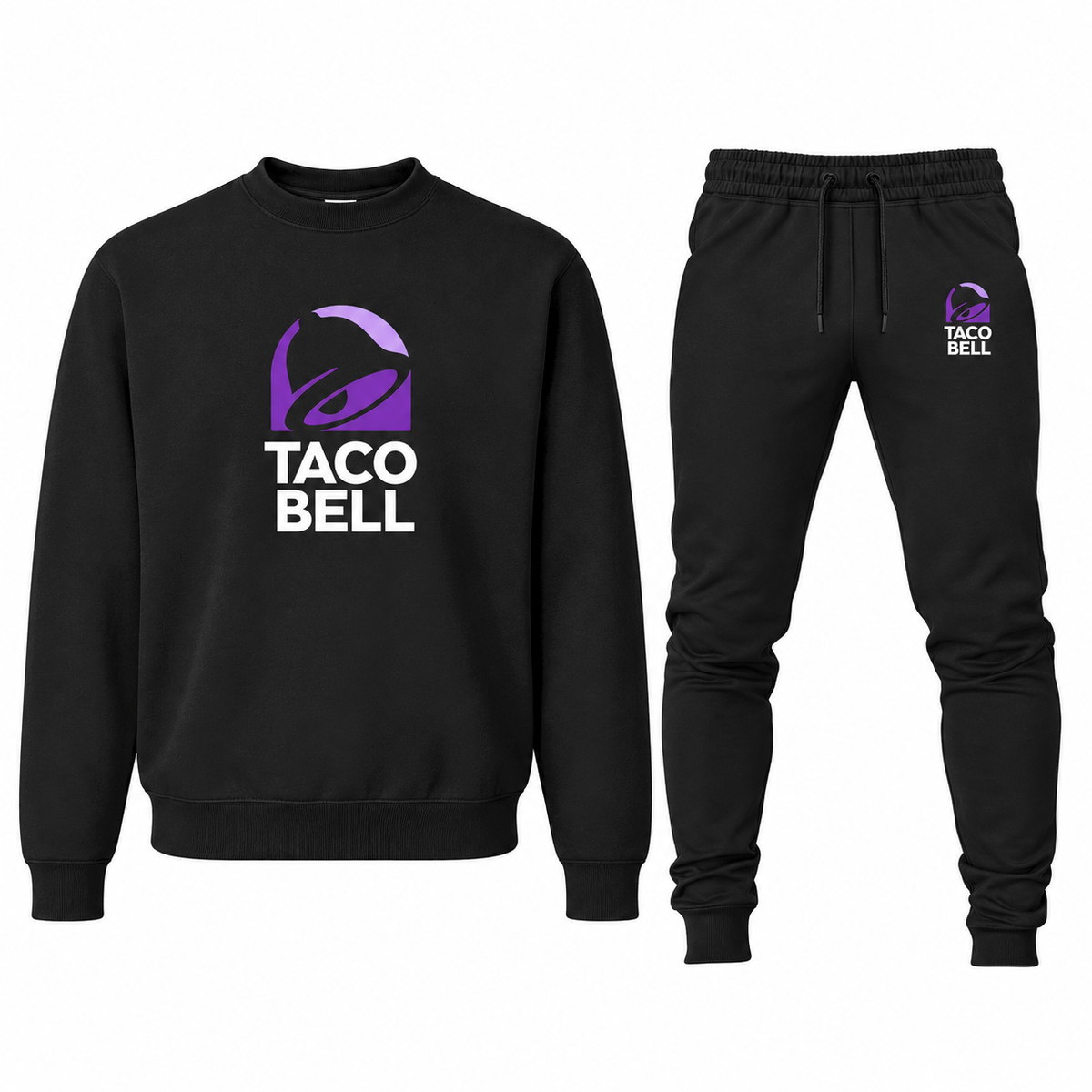 Taco Bell Black crewneck sweatshirt and jogger set