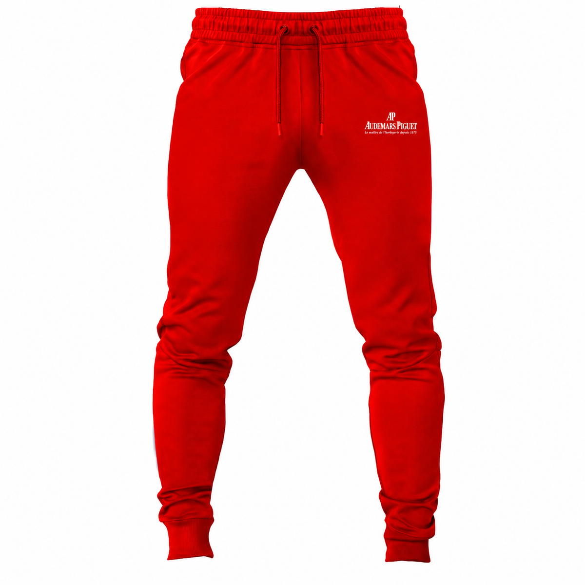 Red youth jogger sweatpants with Audemars Piguet design