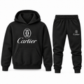 Black youth hoodie jogger set with Cartier design