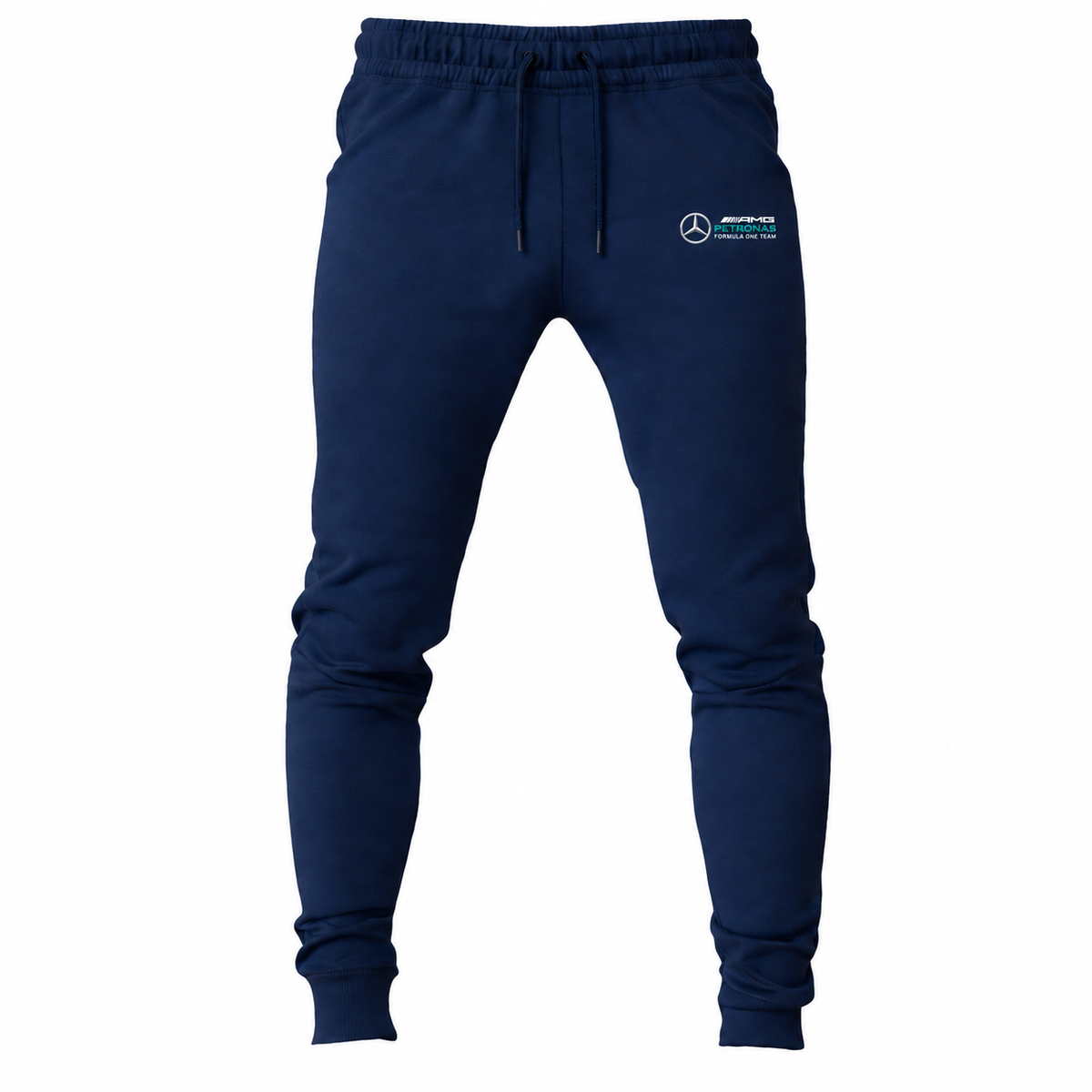 Navy youth jogger sweatpants with Mercedes AMG Petronas Formula One Team design