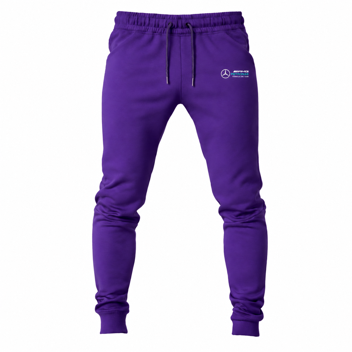 Purple youth jogger sweatpants with Mercedes AMG Petronas Formula One Team design