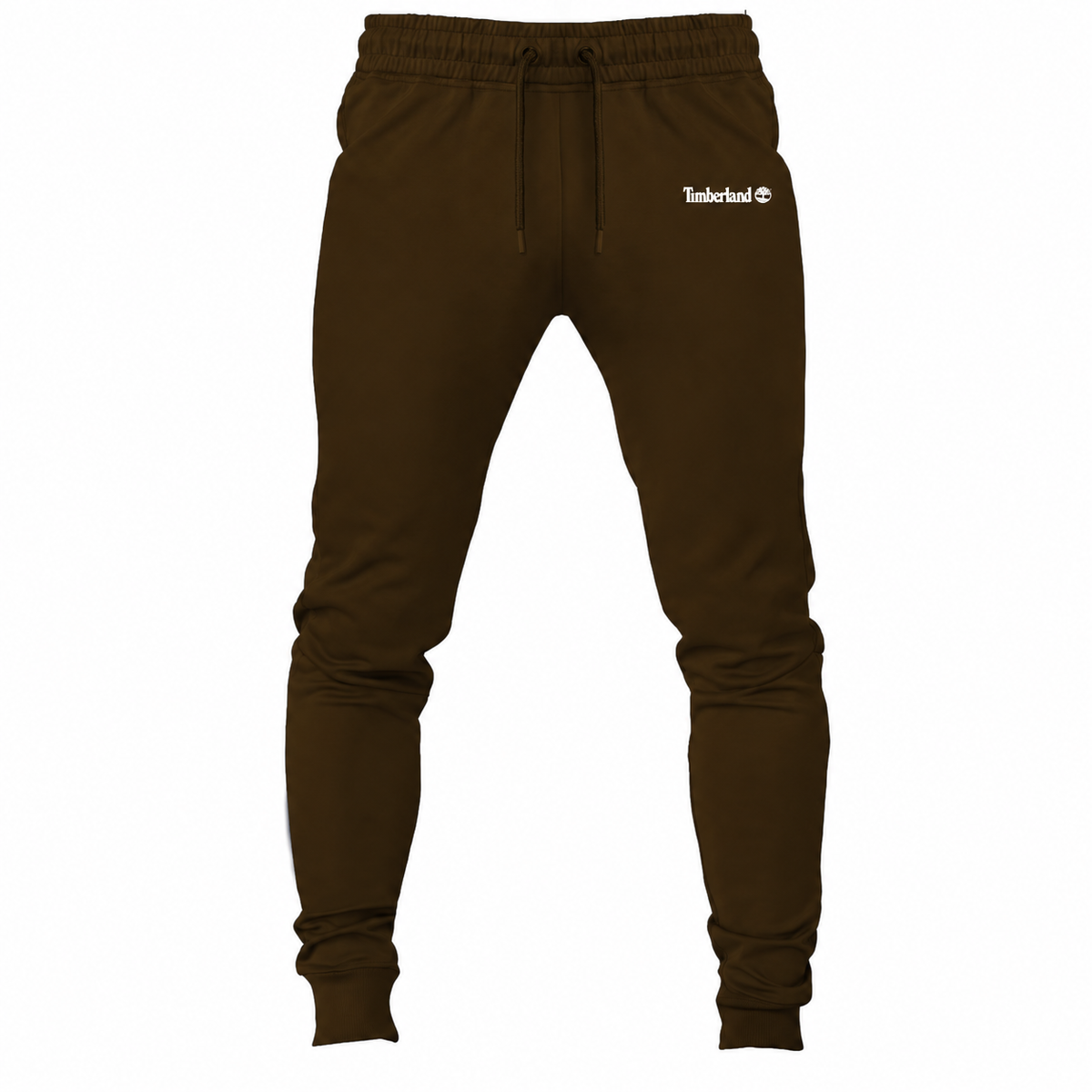 Brown youth jogger sweatpants with Timberland design