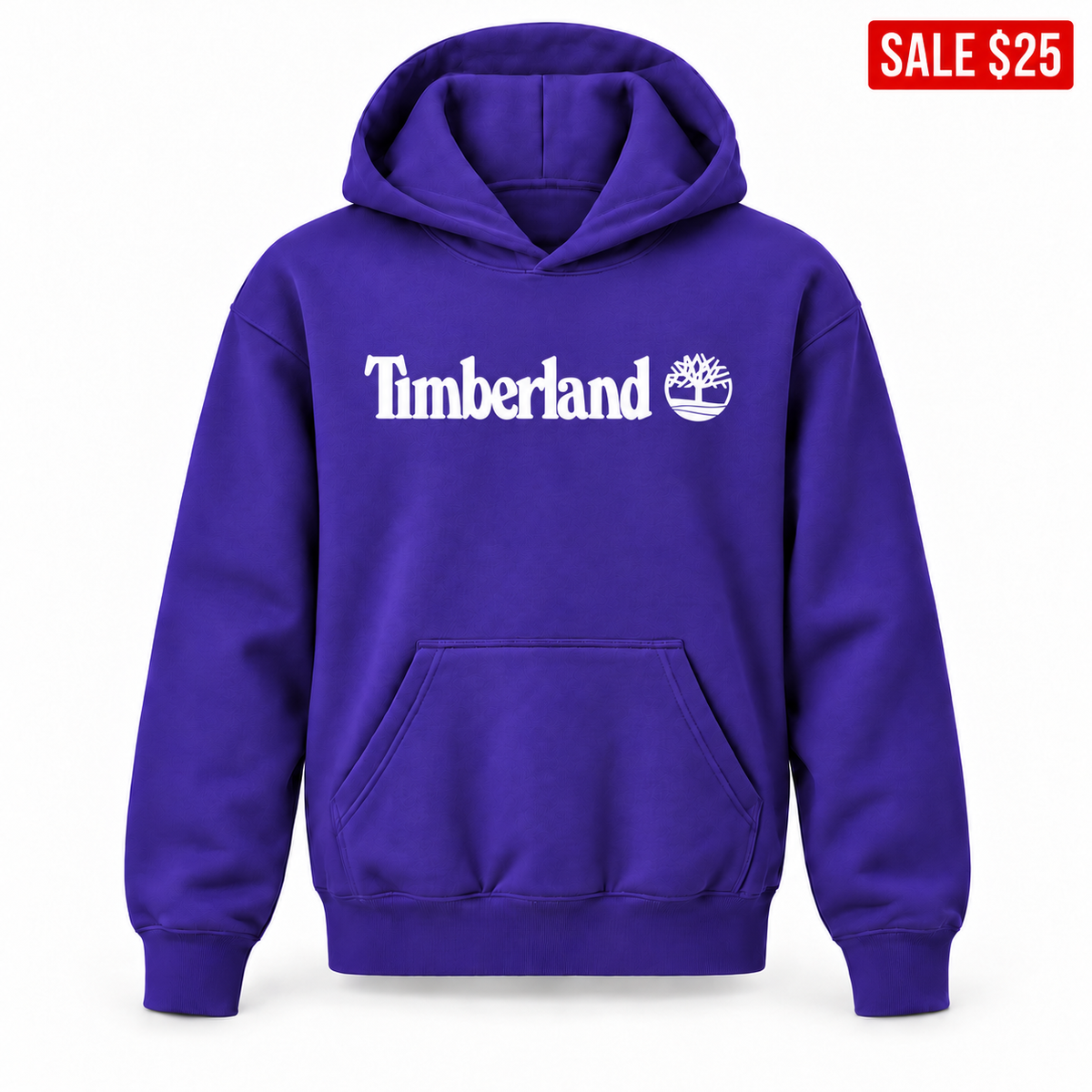 Purple youth SALE pullover hoodie with Timberland design