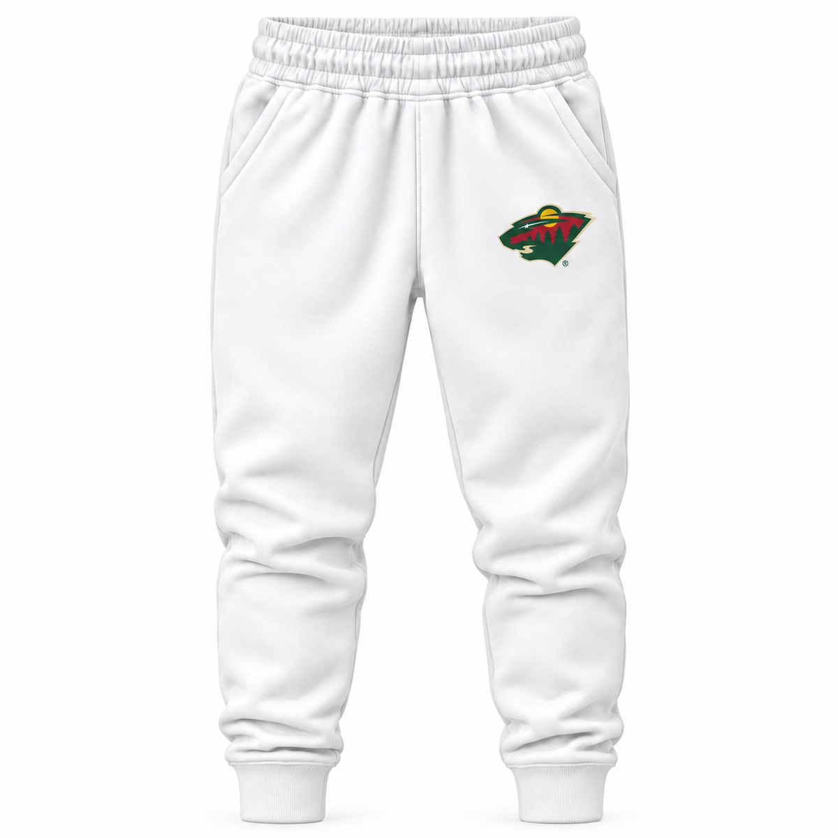 White youth joggers with Minnesota Wild logo