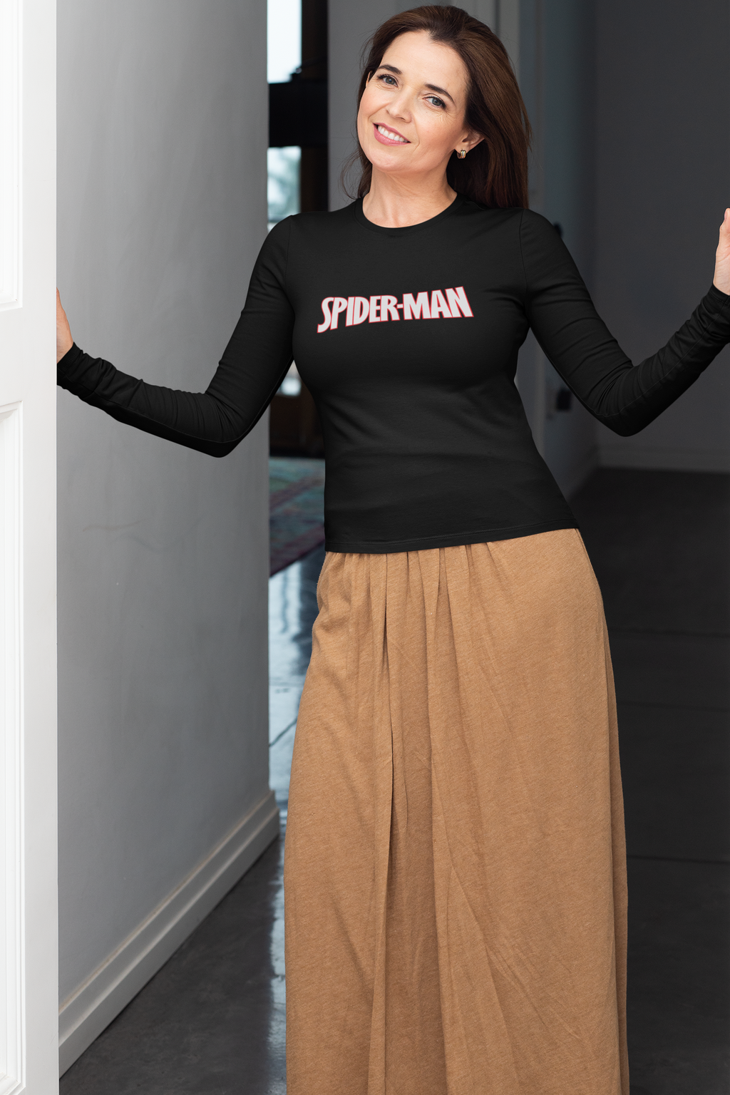 Women’s Spider Man BELLA CANVAS Jersey Long Sleeve Tee