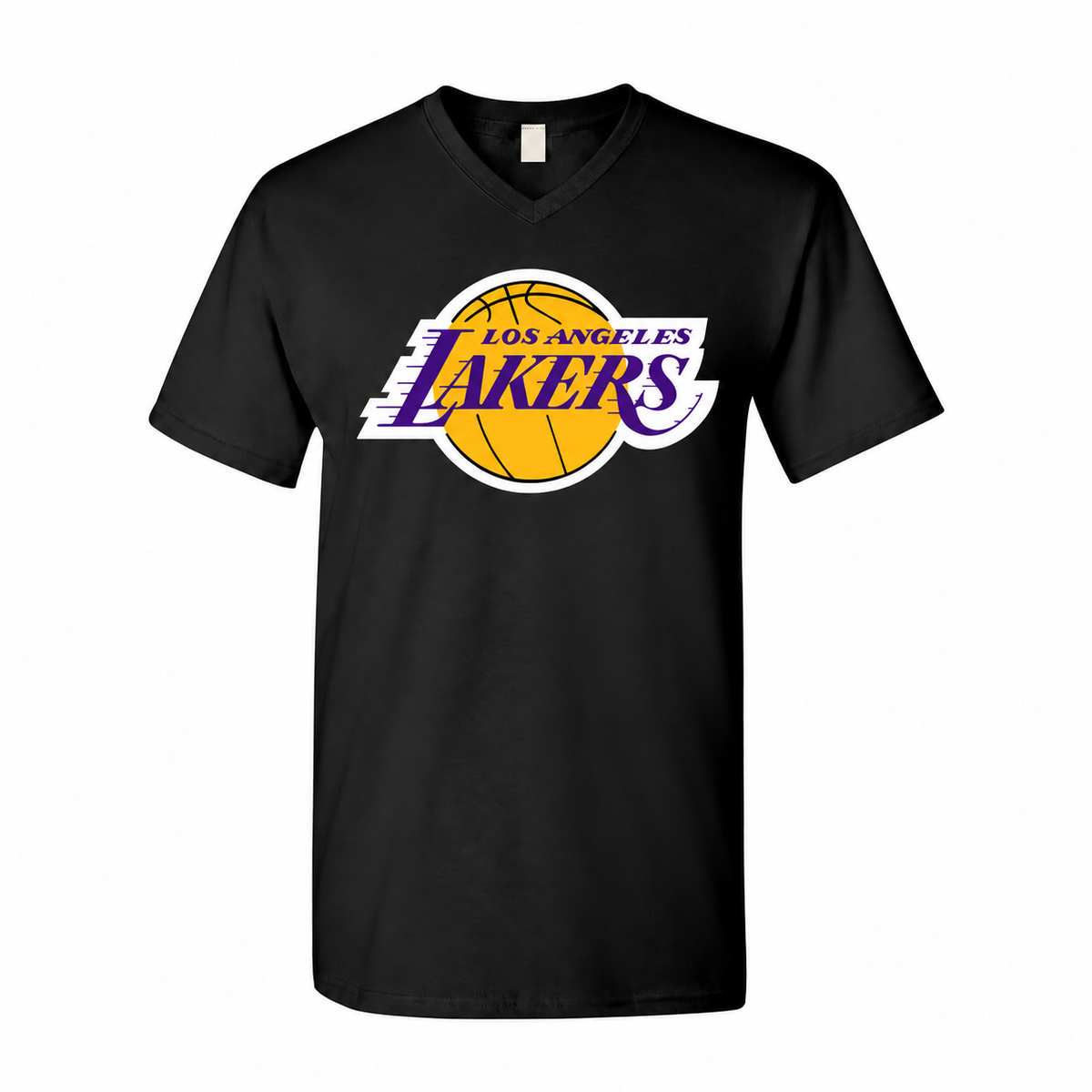Los Angeles Lakers men's cotton V-neck T-shirt - Black