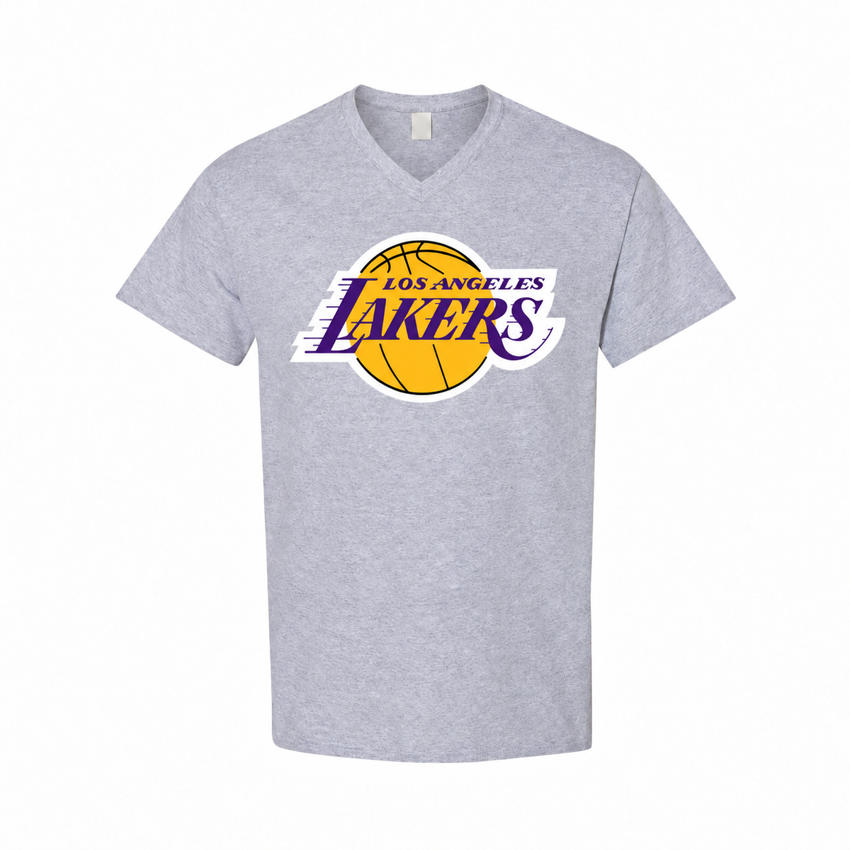 Los Angeles Lakers men's cotton V-neck T-shirt - Gray