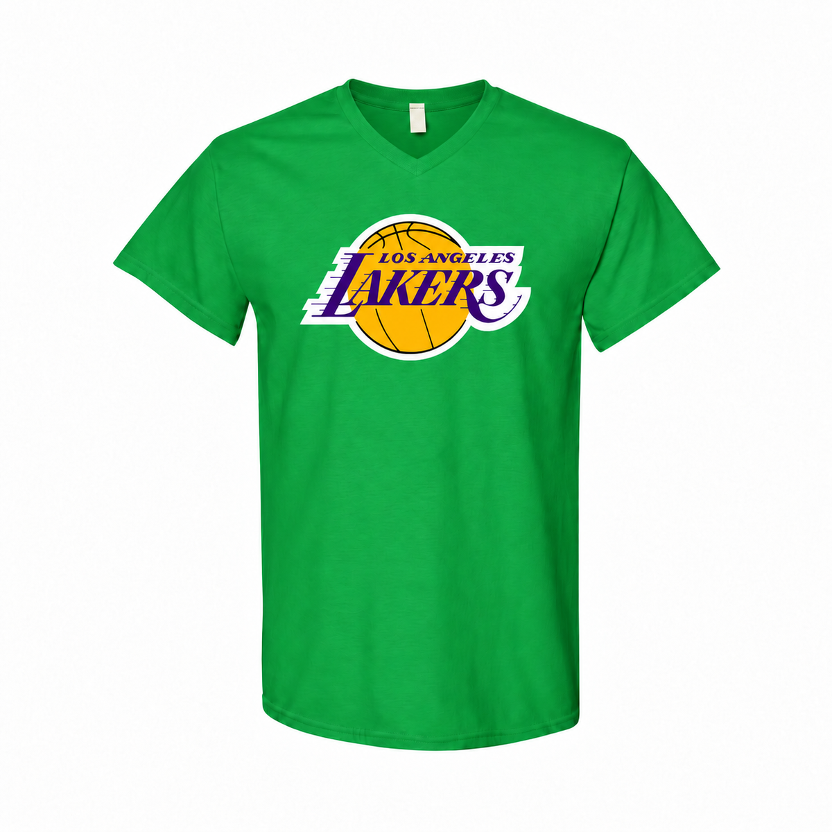 Los Angeles Lakers men's cotton V-neck T-shirt - Green