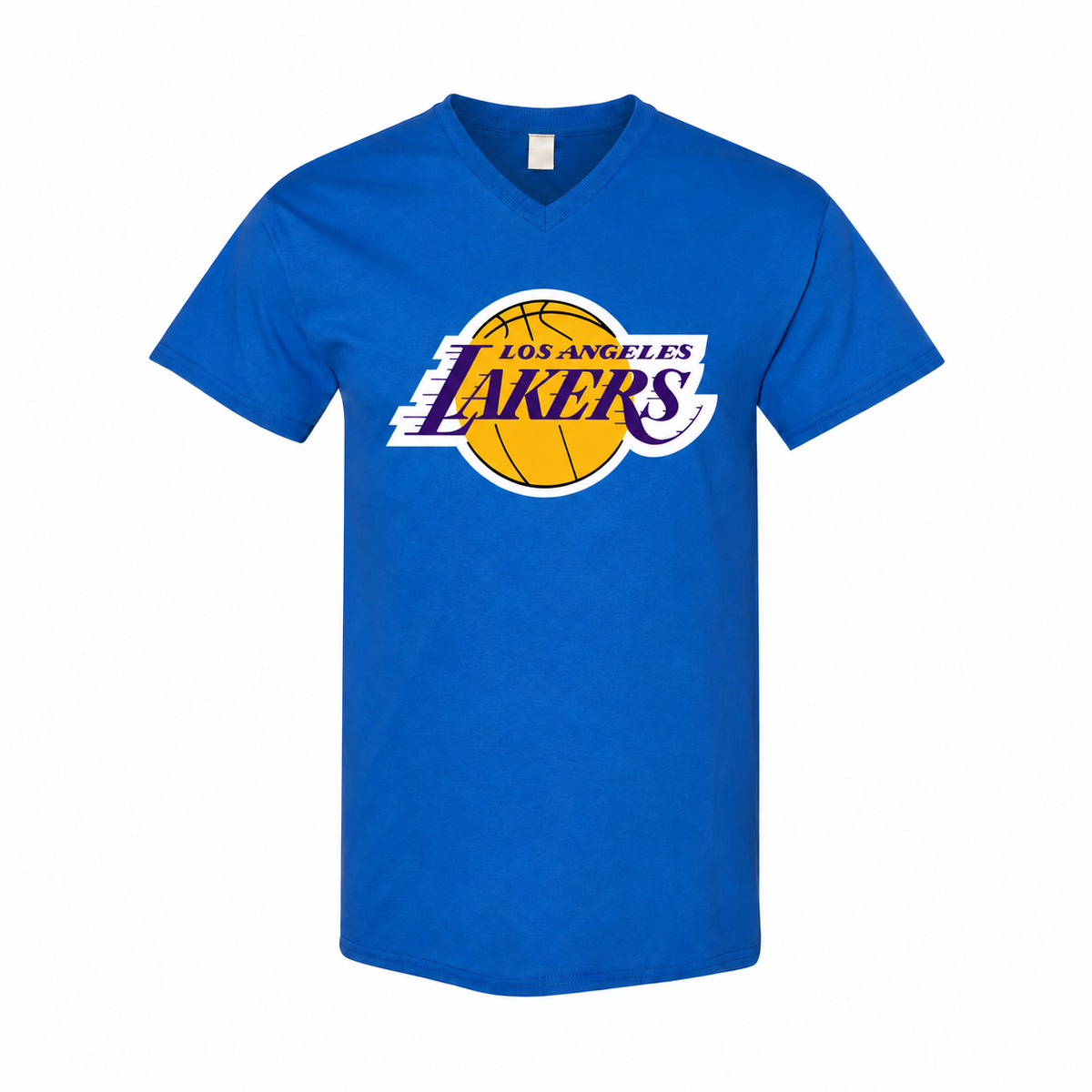 Los Angeles Lakers men's cotton V-neck T-shirt - Royal Blue