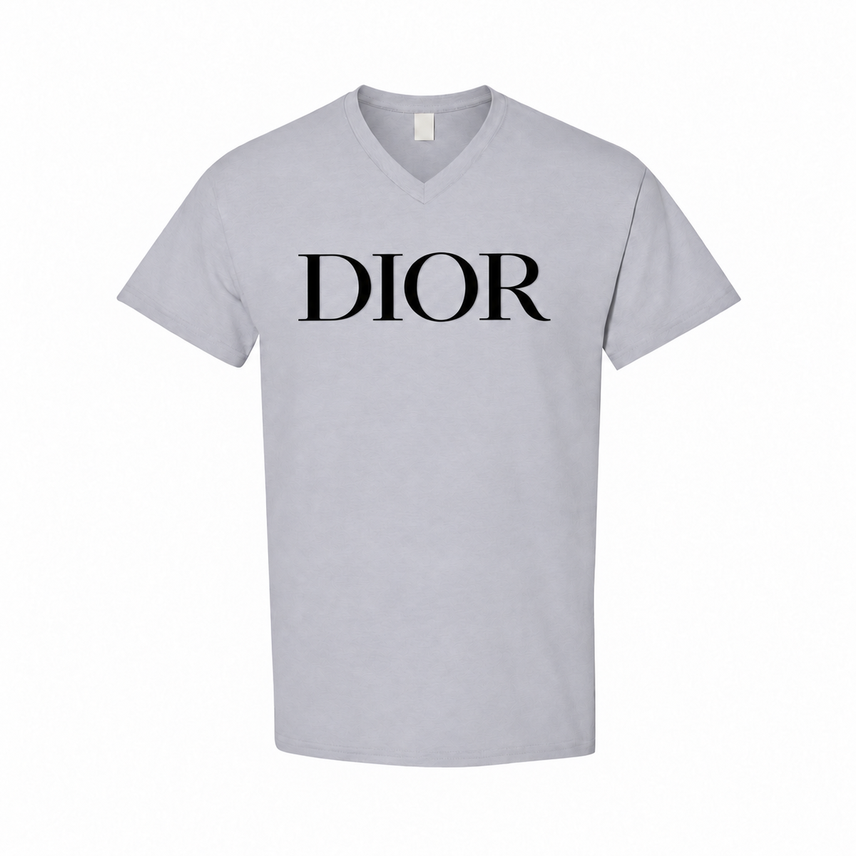 Men's Dior Cotton V-Neck T-Shirt - Gray
