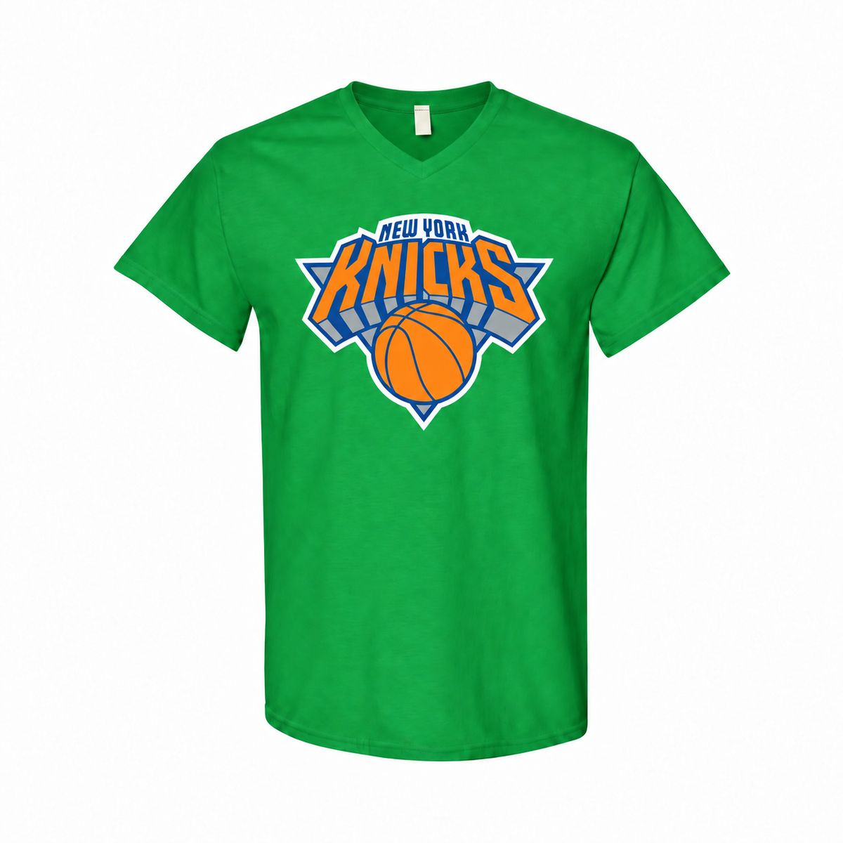 Men's New York Knicks Cotton V-Neck T-Shirt - Green