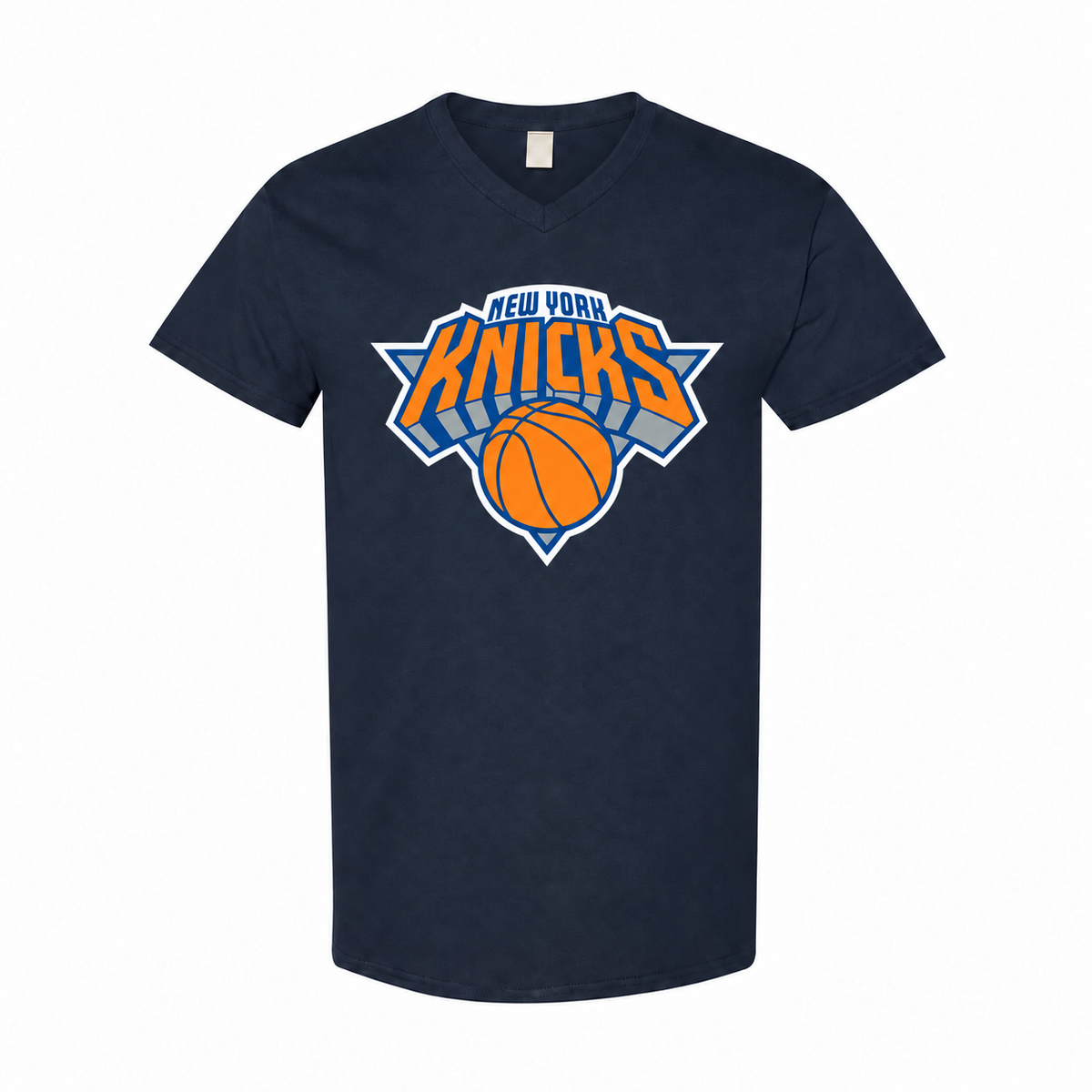 Men's New York Knicks Cotton V-Neck T-Shirt - Navy