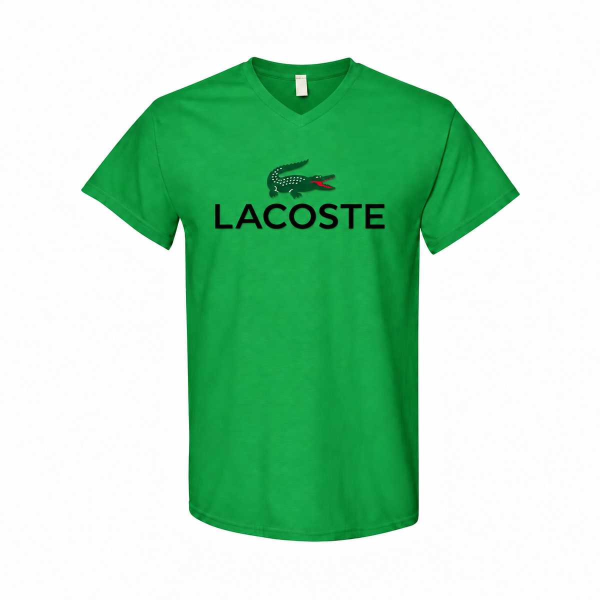 Men's Lacoste Cotton V-Neck T-Shirt - Green