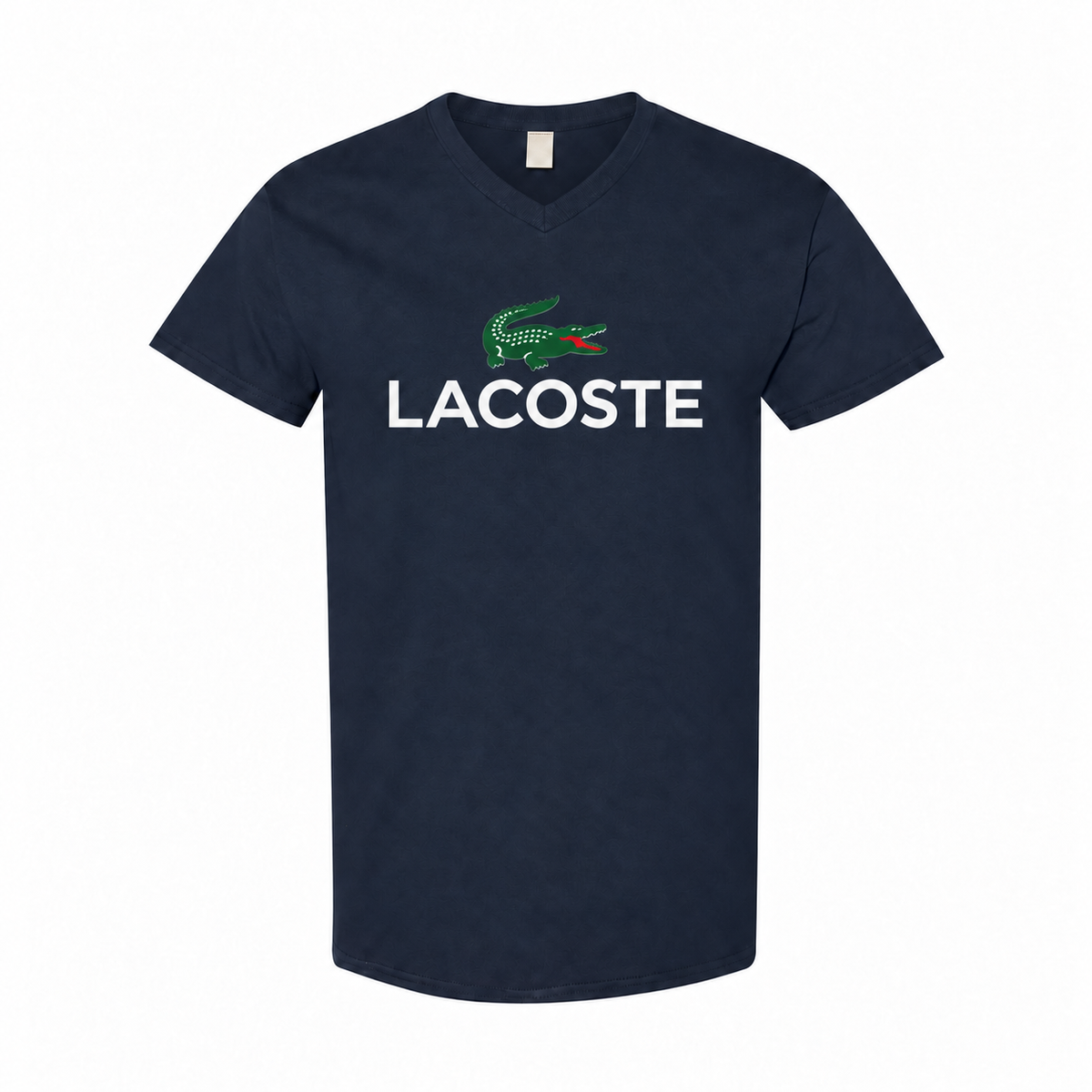 Men's Lacoste Cotton V-Neck T-Shirt - Navy