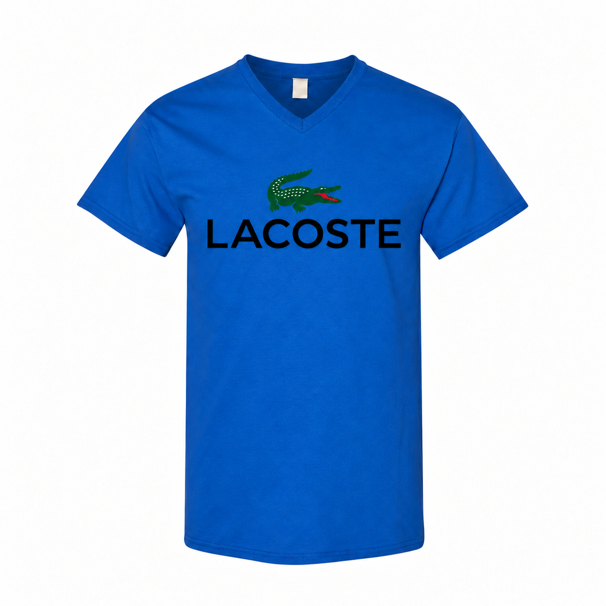 Men's Lacoste Cotton V-Neck T-Shirt - Royal Blue
