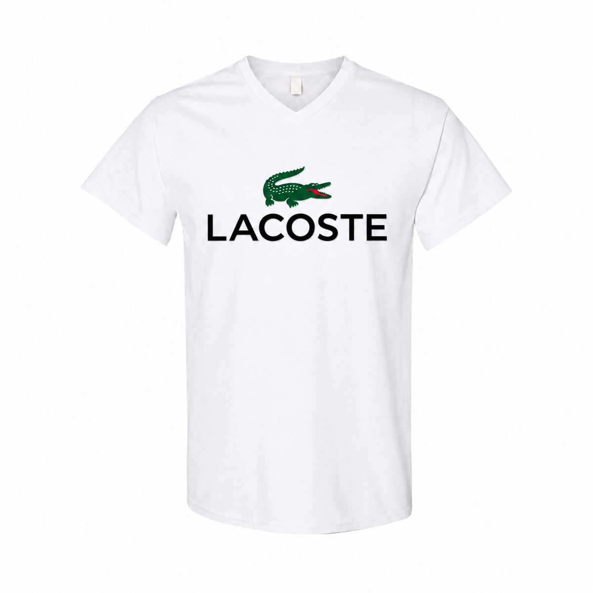 Men's Lacoste Cotton V-Neck T-Shirt - White