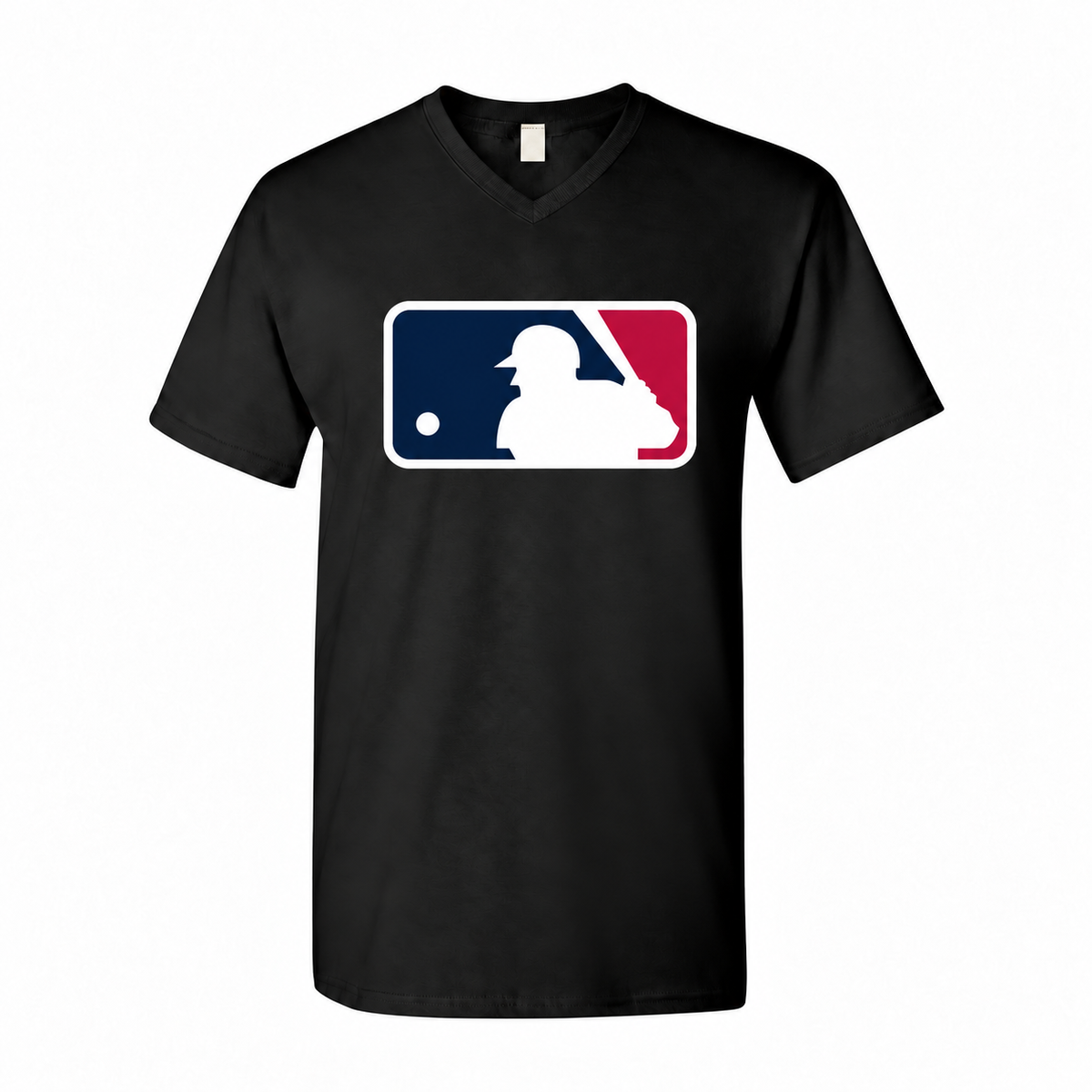 Men's Major League Baseball Cotton V-Neck T-Shirt - Black