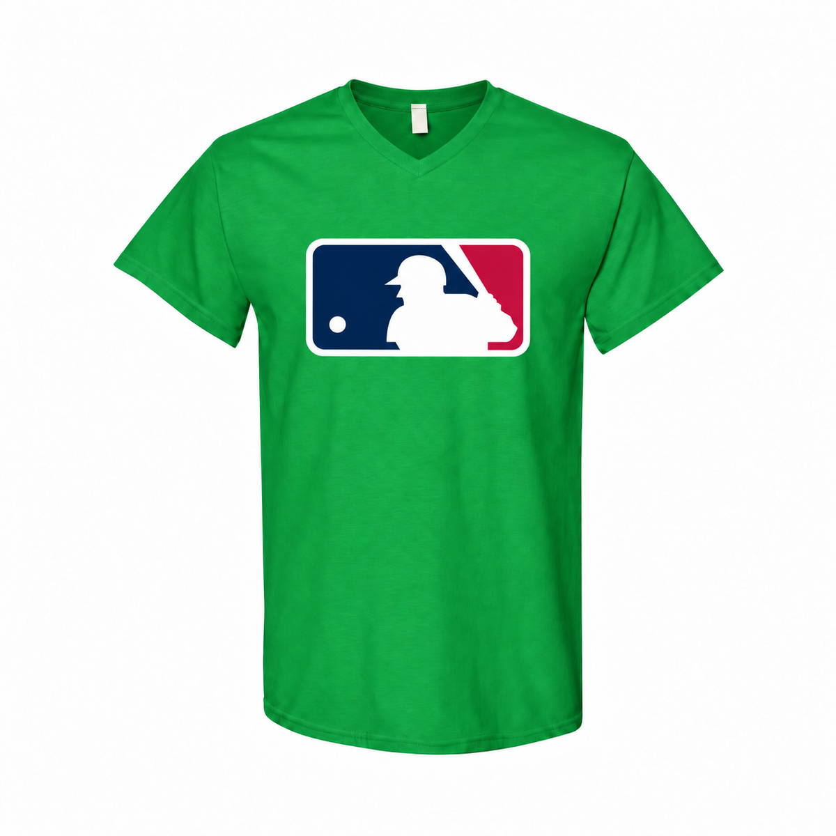 Men's Major League Baseball Cotton V-Neck T-Shirt - Green