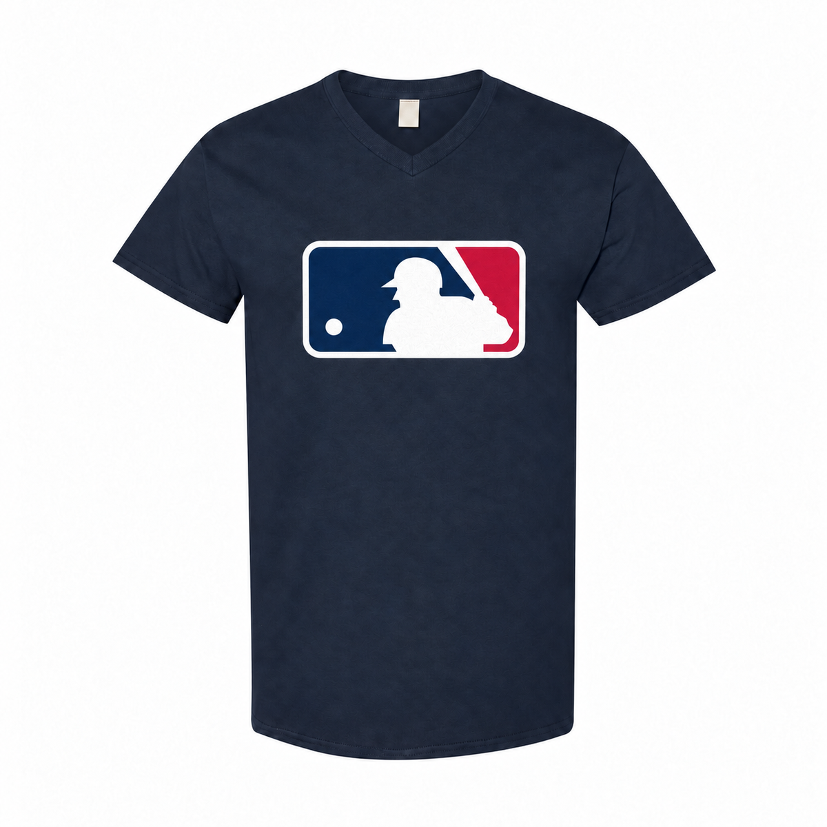 Men's Major League Baseball Cotton V-Neck T-Shirt - Navy