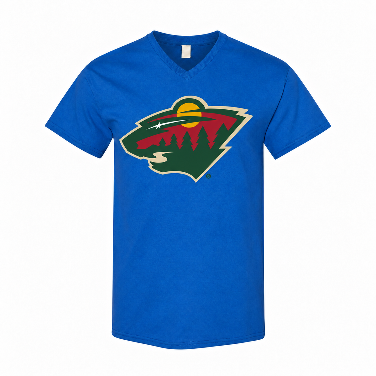 Men's Minnesota Wild Cotton V-Neck T-Shirt - Royal Blue