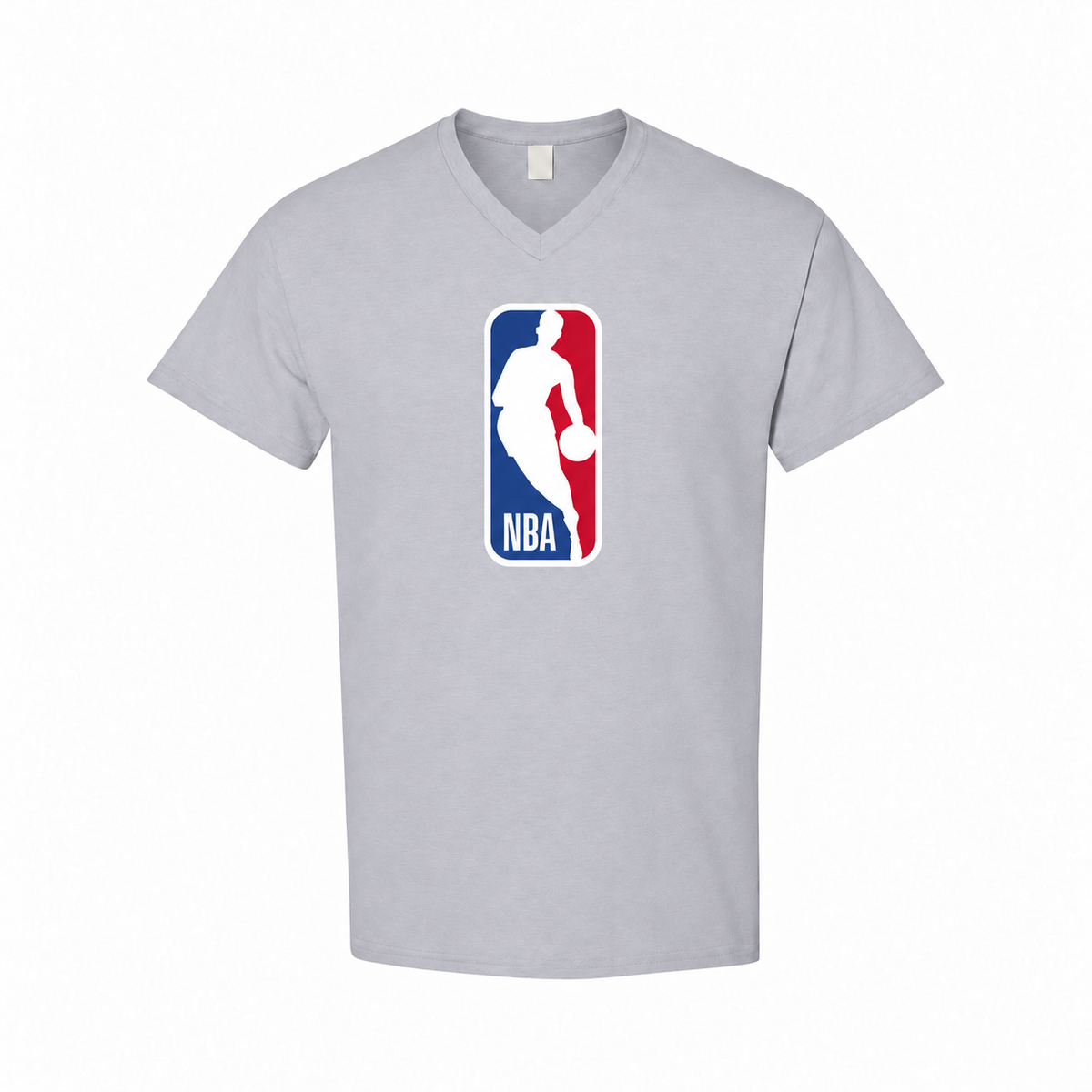 Men's NBA Cotton V-Neck T-Shirt - Gray