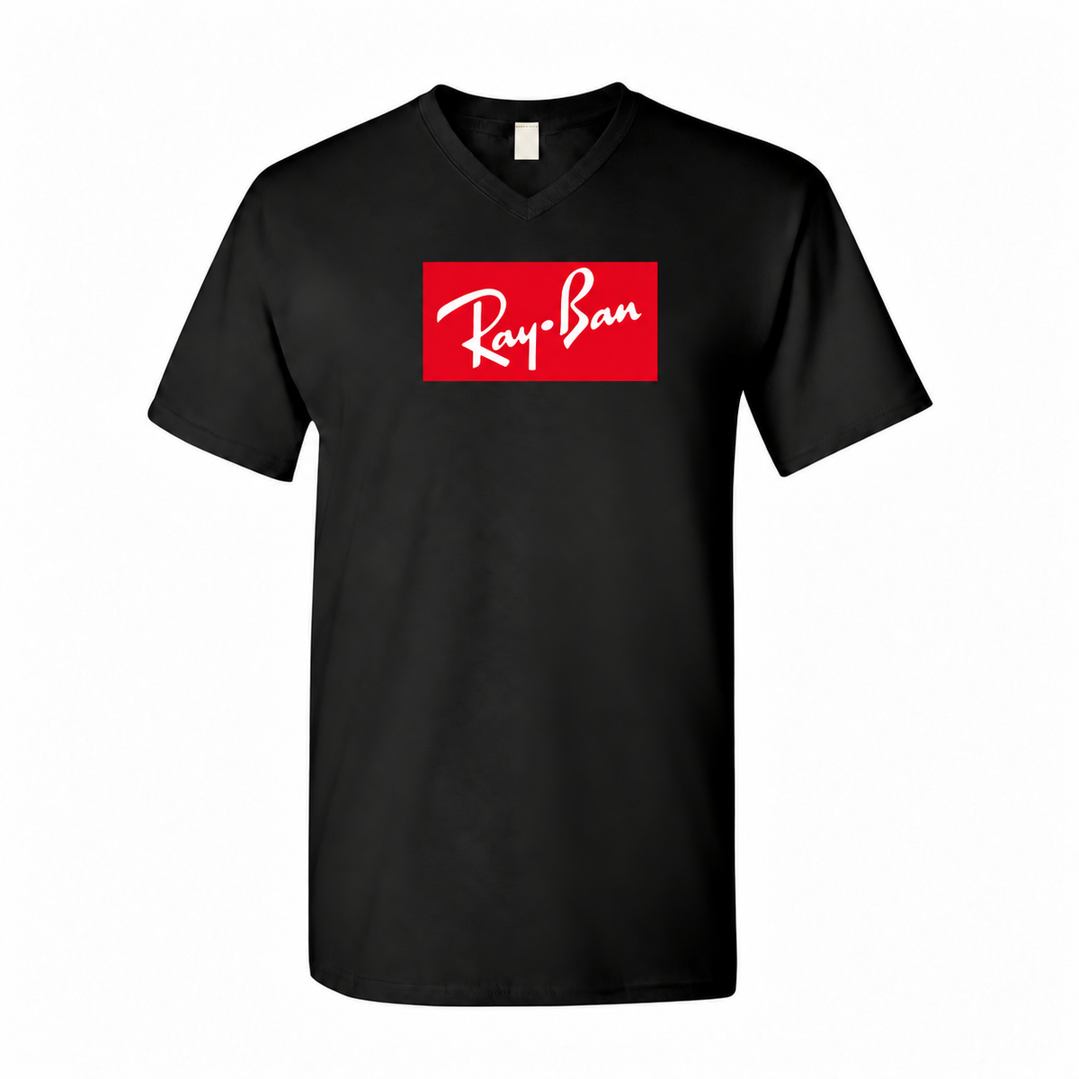 Men's Ray-Ban Cotton V-Neck T-Shirt, Black