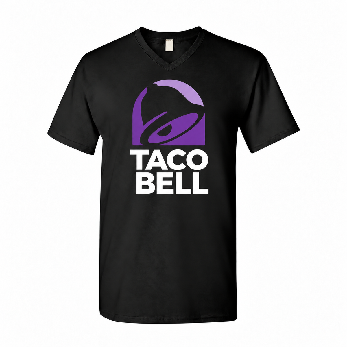 Men's Taco Bell Cotton V-Neck T-Shirt - Black