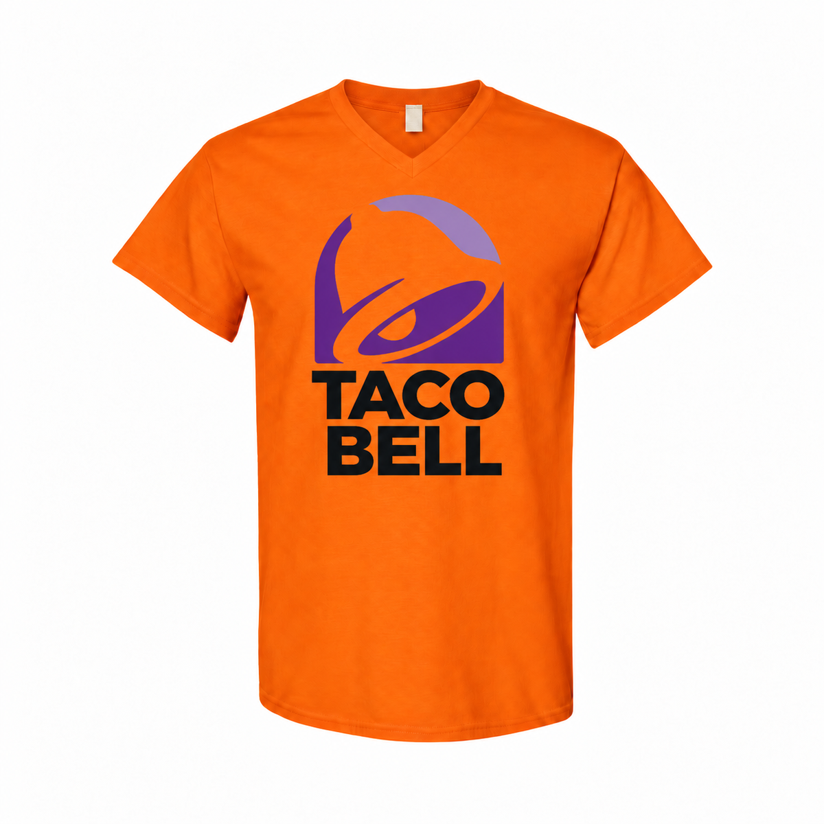 Men's Taco Bell Cotton V-Neck T-Shirt - Orange