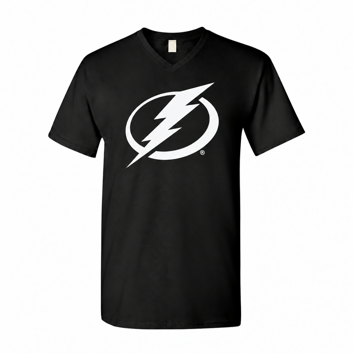 Men's Tampa Bay Lightning Cotton V-Neck T-Shirt - Black