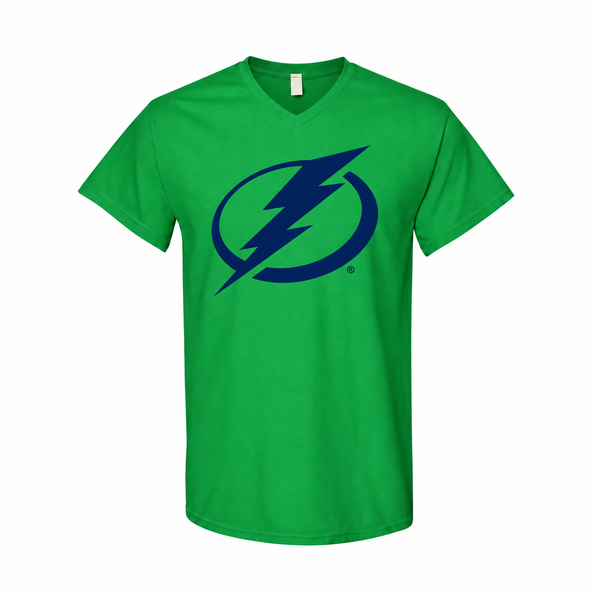 Men's Tampa Bay Lightning Cotton V-Neck T-Shirt - Green