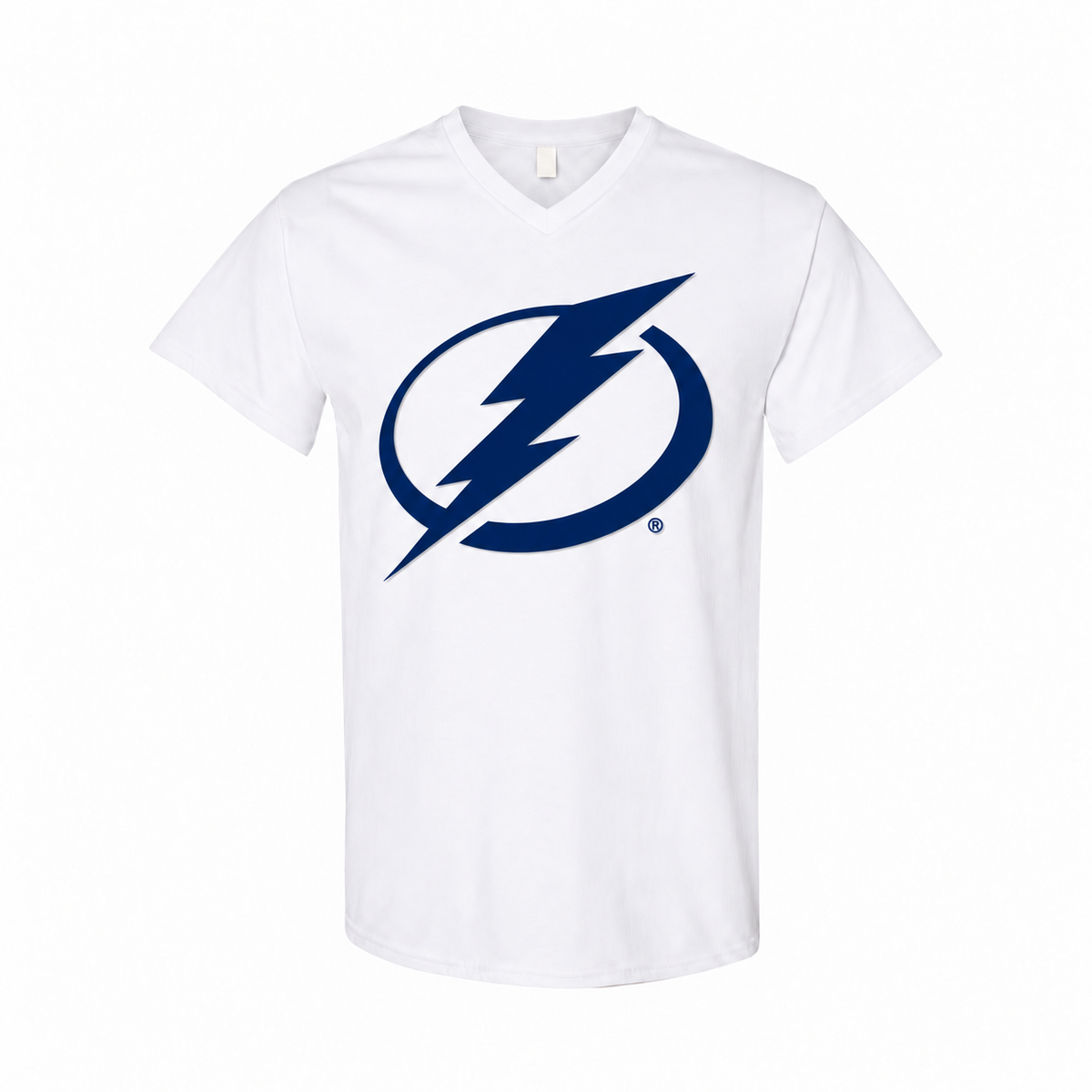 Men's Tampa Bay Lightning Cotton V-Neck T-Shirt - White
