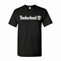 Men's Timberland Cotton V-Neck T-Shirt - black with small tear-away neck tag