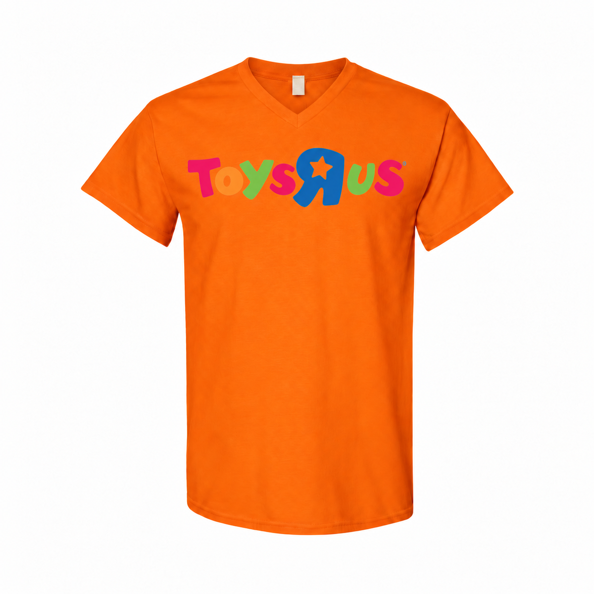 Toys R Us men cotton V-neck in Orange