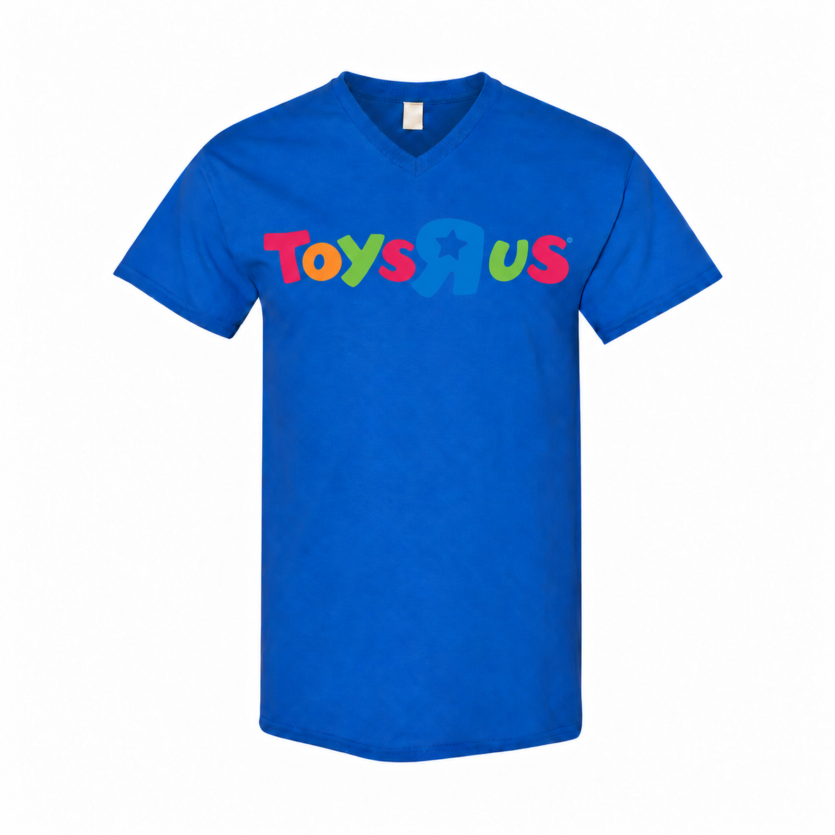 Toys R Us men cotton V-neck in Royal Blue