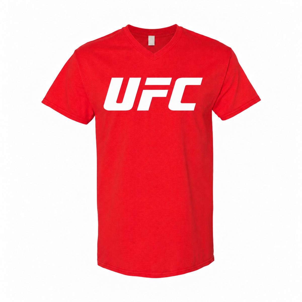Men's UFC Cotton V-Neck T-Shirt - Red