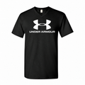 Men's Under Armour Cotton V-Neck T-Shirt - black with small tear-away neck tag