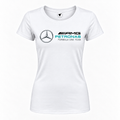 Women's Mercedes AMG Petronas Formula One Team Round Neck T-Shirt, White
