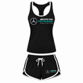 Women's Mercedes AMG Petronas Formula One Team Tank Top and Shorts Set, Black