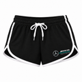 Women's Mercedes AMG Petronas Formula One Team Booty Shorts, Black