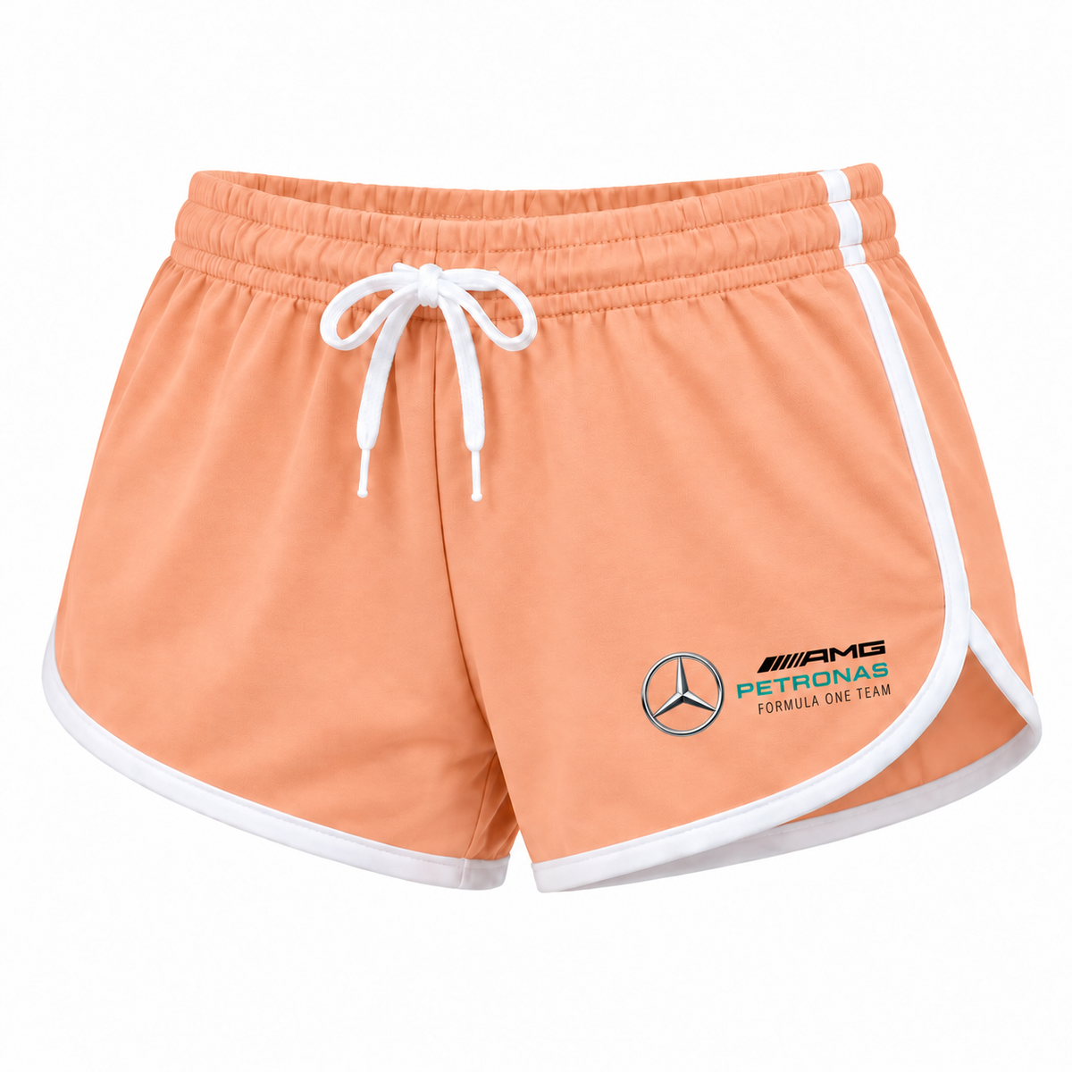 Women's Mercedes AMG Petronas Formula One Team Booty Shorts, Peach