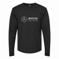 Men's Mercedes AMG Petronas Formula One Team Long sleeves Cotton Blend T-Shirt - Black