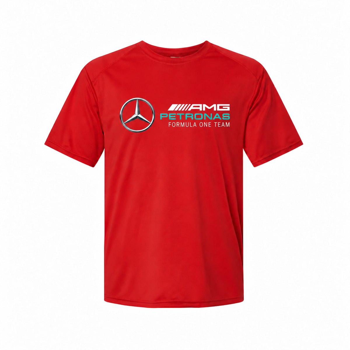 Mercedes AMG Petronas Formula One Team youth polyester T-shirt - Red with white AMG and Formula One Team lettering