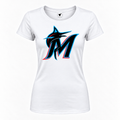 Women's miami marlins roundneck white