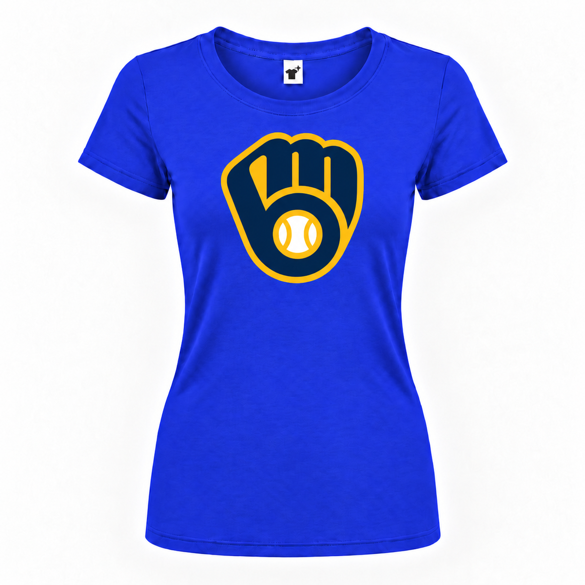 Milwaukee Brewers women's round-neck T-shirt in Royal Blue