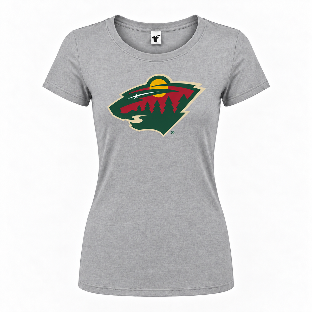 Women's minnesota wild roundneck gray