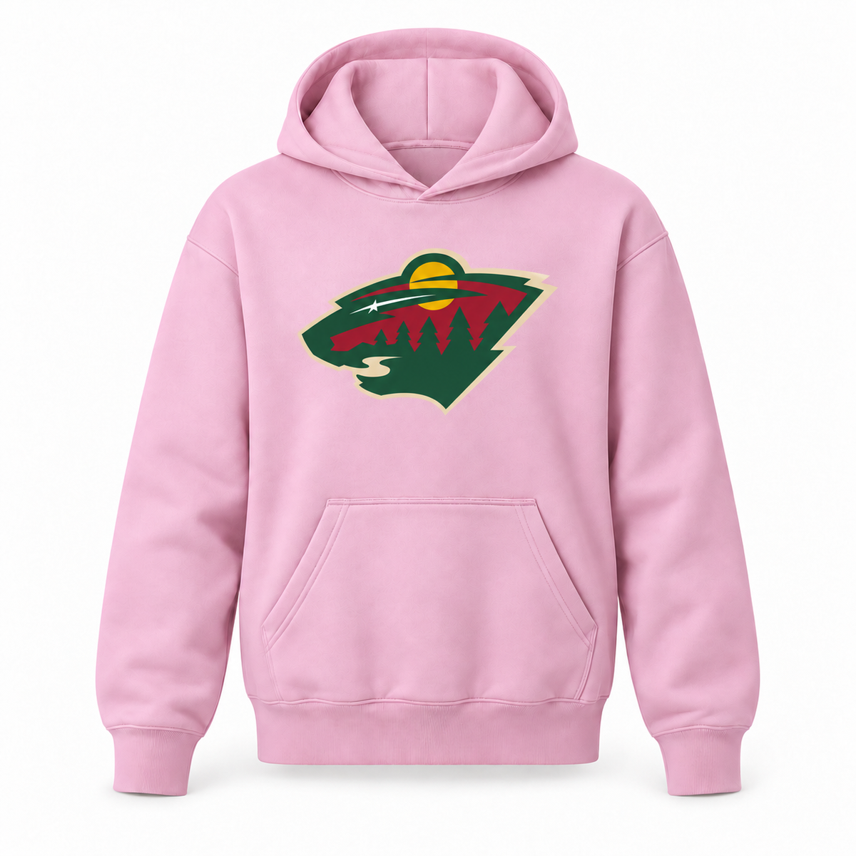 Minnesota Wild youth pullover hoodie in Light Pink