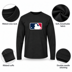Black MLB long sleeve T-shirt — features view