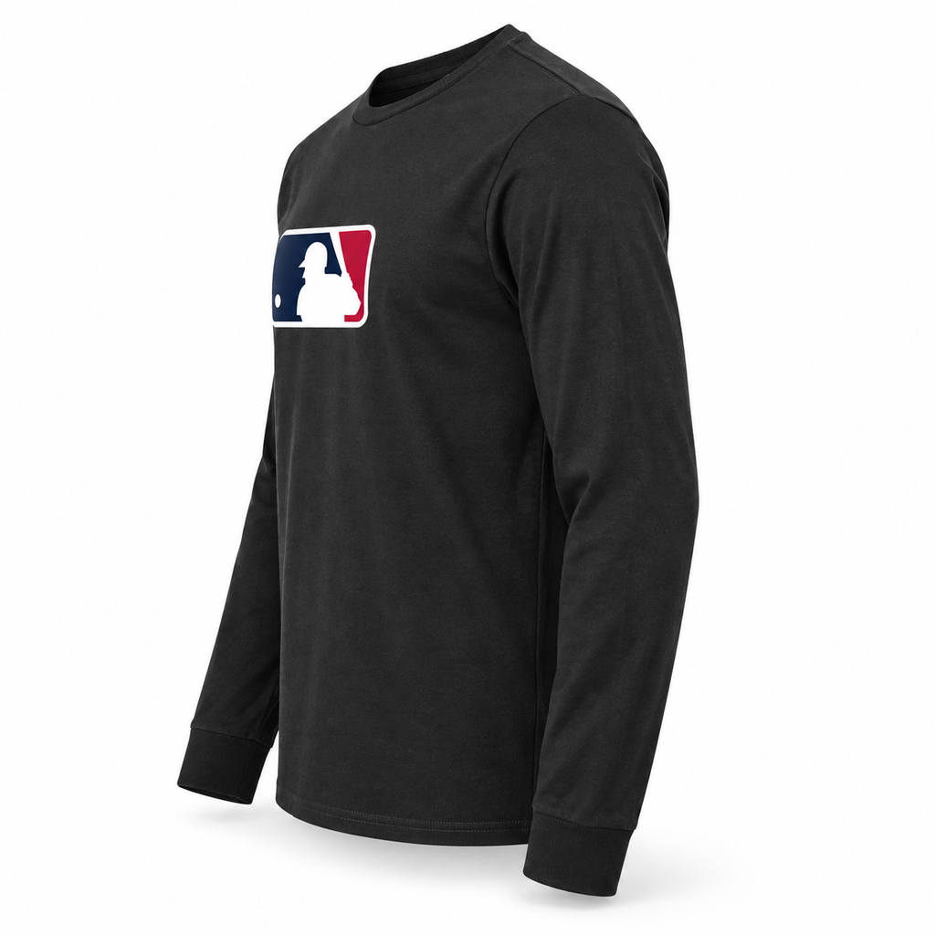 Black MLB long sleeve T-shirt — side view