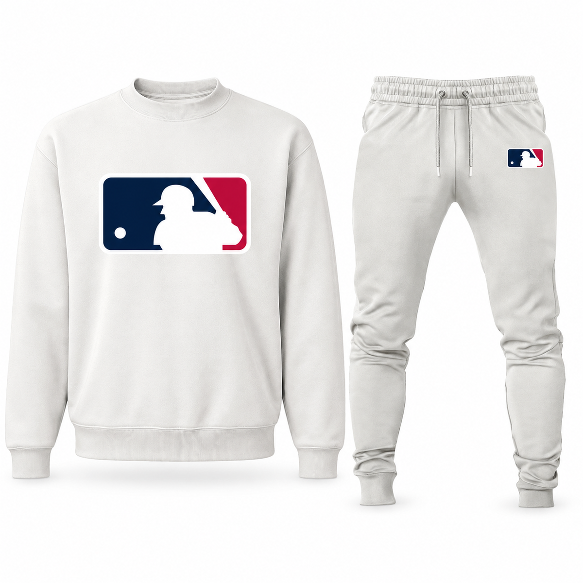 Men's Major League Baseball sweatshirt and joggers set, White