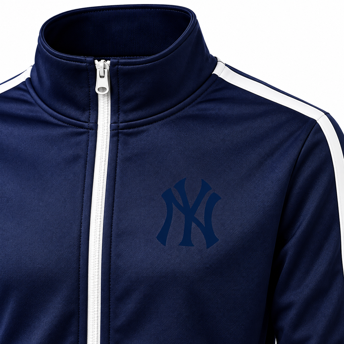Navy New York Yankees dri-fit tracksuit - DTF print close-up